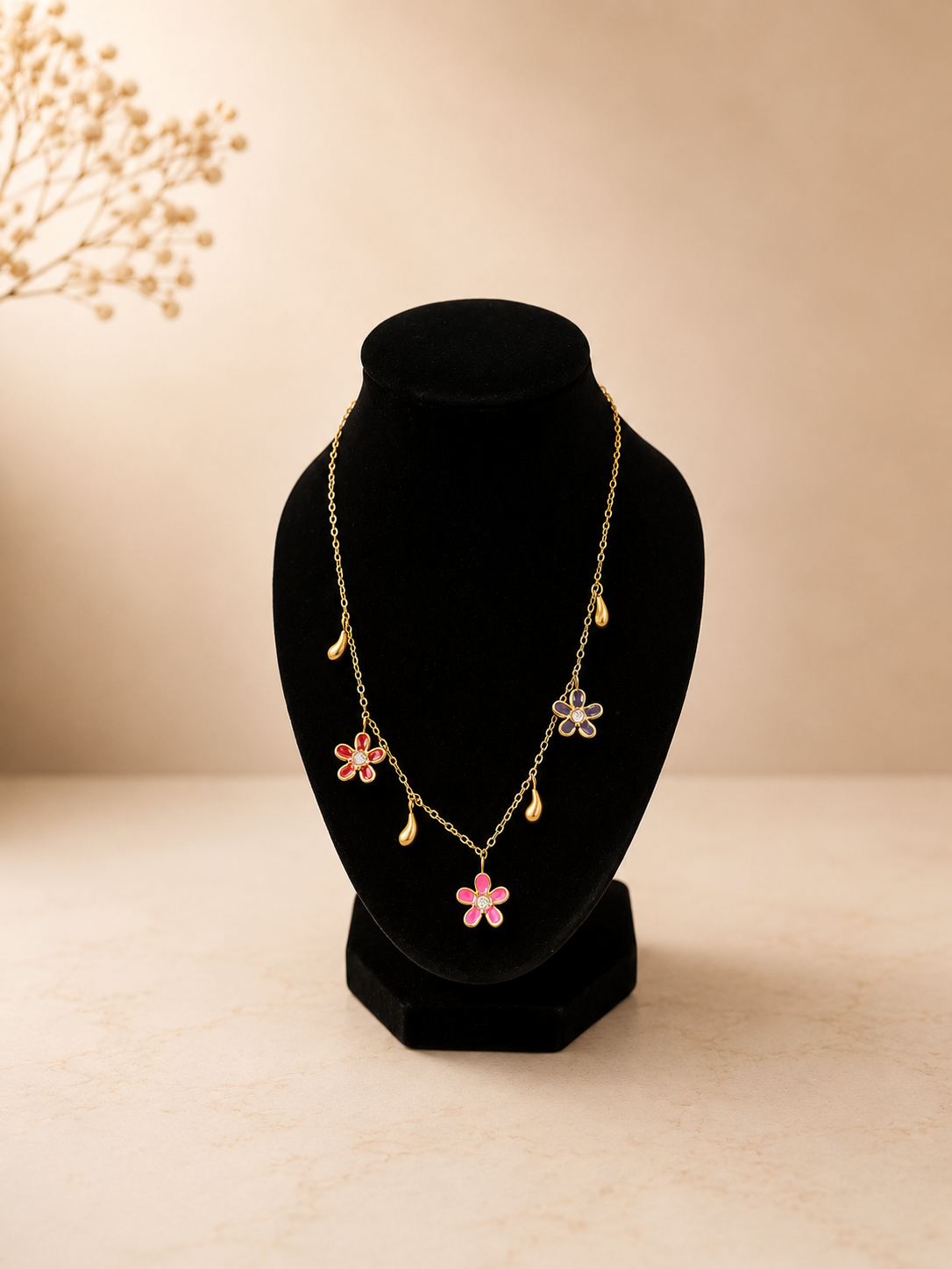 Floral Charm Necklace