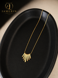 Golden Cascade Pendant Necklace (#10)