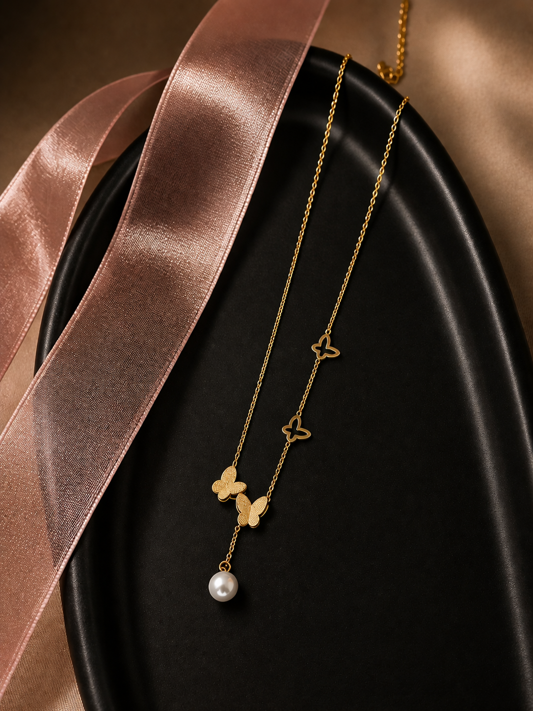 Butterflies and Pearl Necklace (#1)