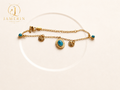 Turquoise Charm Cascade Bracelet