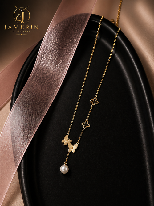 Butterflies and Pearl Necklace (#1)