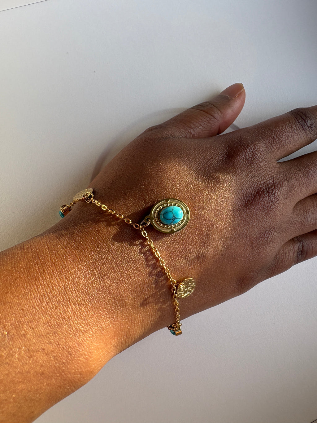 Turquoise Charm Cascade Bracelet