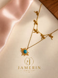 Golden Sun & Dragonfly Necklace