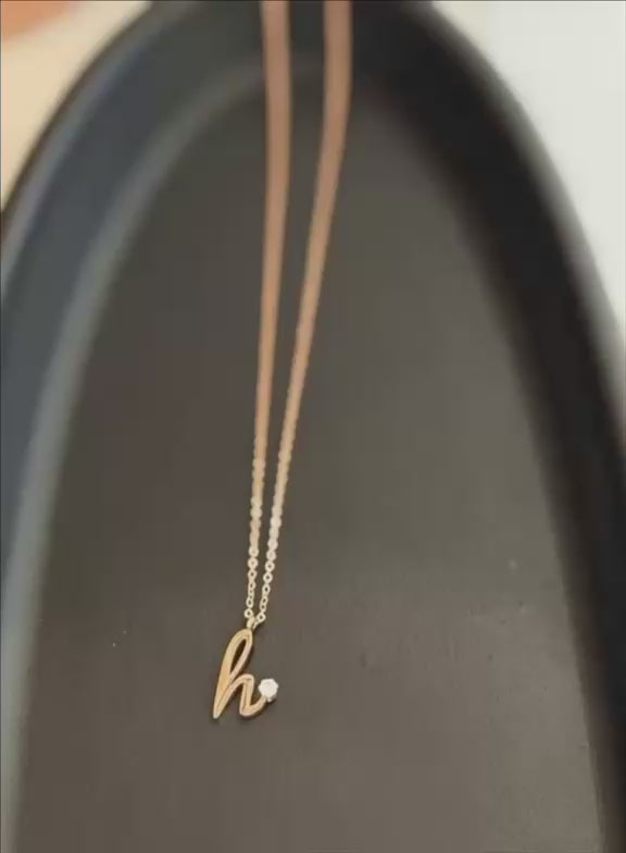 Initial Pendant Necklace (#9)