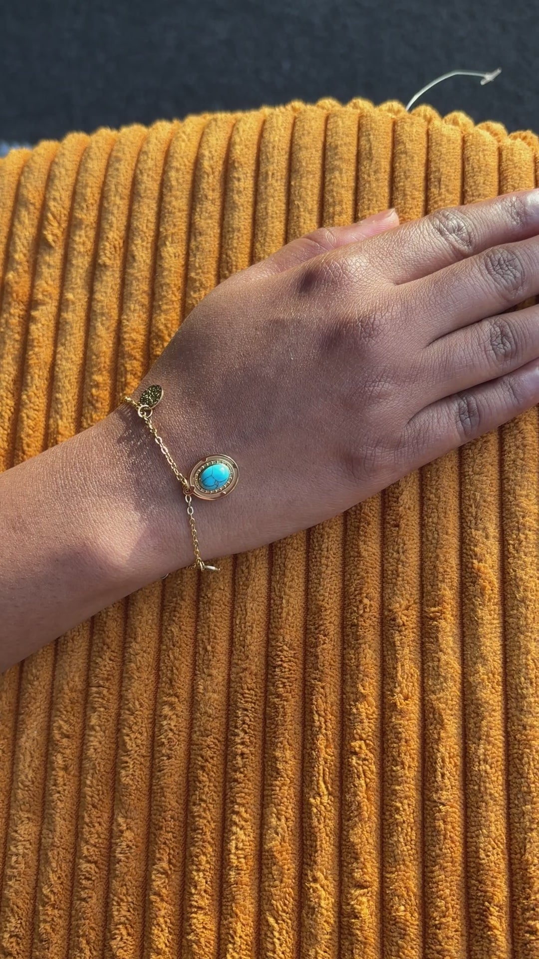 Turquoise Charm Cascade Bracelet